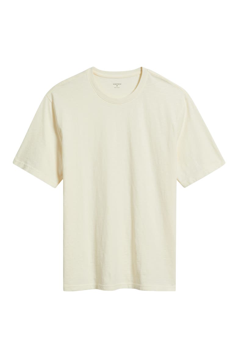 Slub Cotton Crewneck T-Shirt, Alternate, color, YELLOW PALE