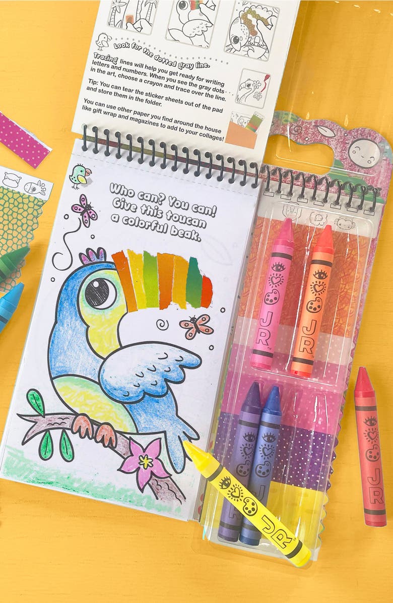 BRIGHT STRIPES Art On the Go Collage Fun Craft Set, Alternate, color, Multi