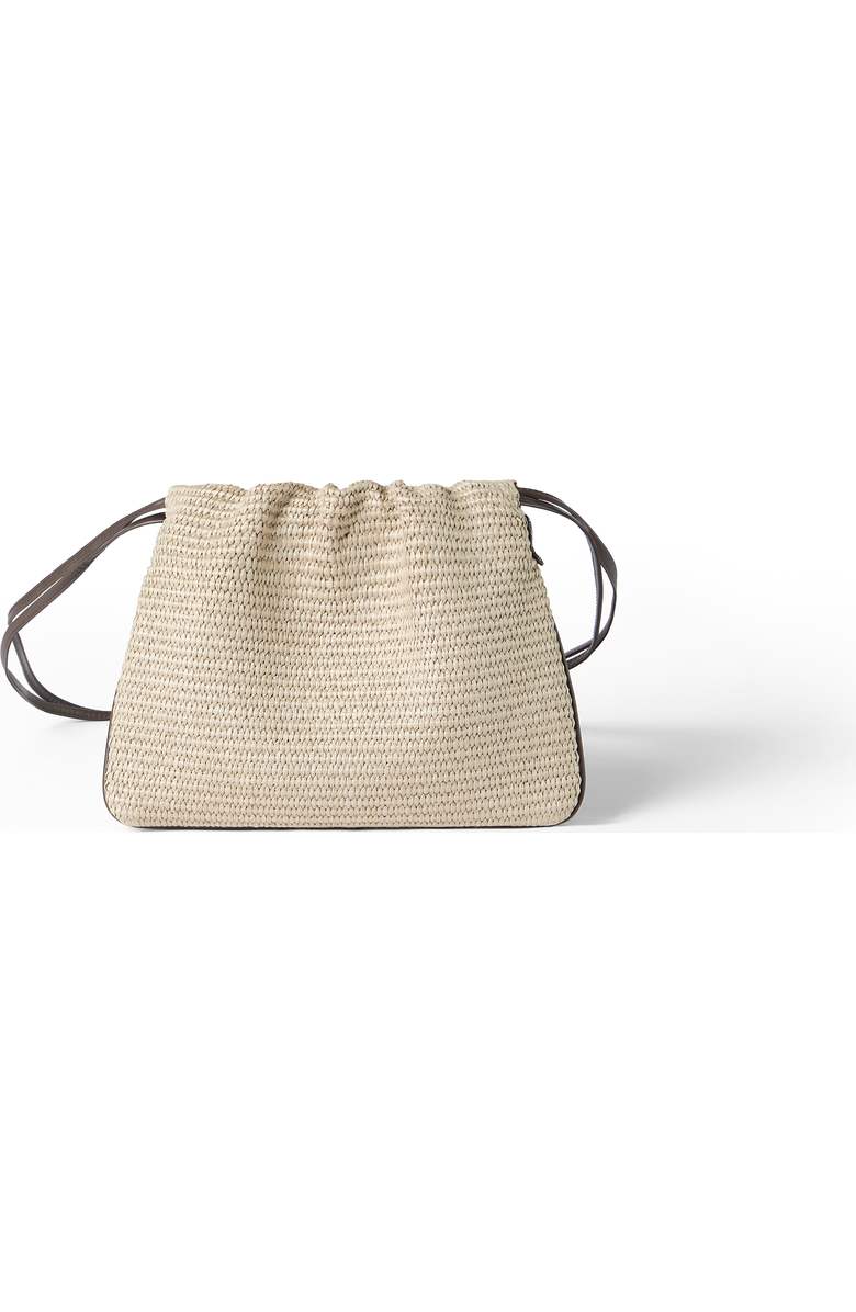 Brunello Cucinelli BC Duo precious net pouch bag, Main, color, Beige