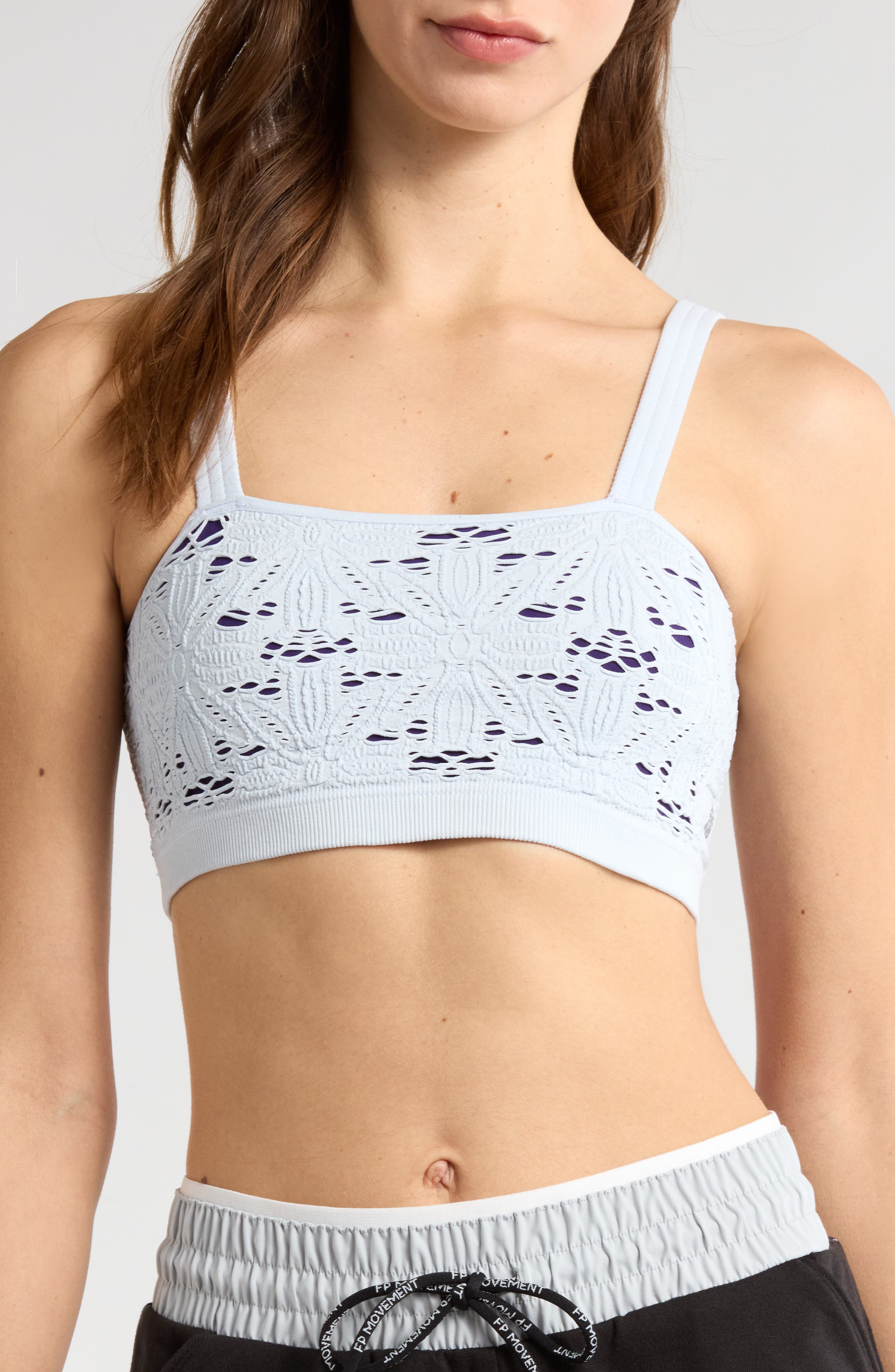 Free People FP Movement Hrun Floral Lace Bandeau Bra
