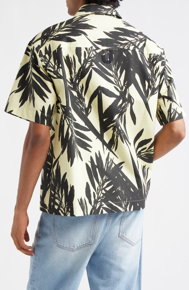 Jacquemus La Chemise Jean Foliage Print Bowling Shirt, Alternate, color, 