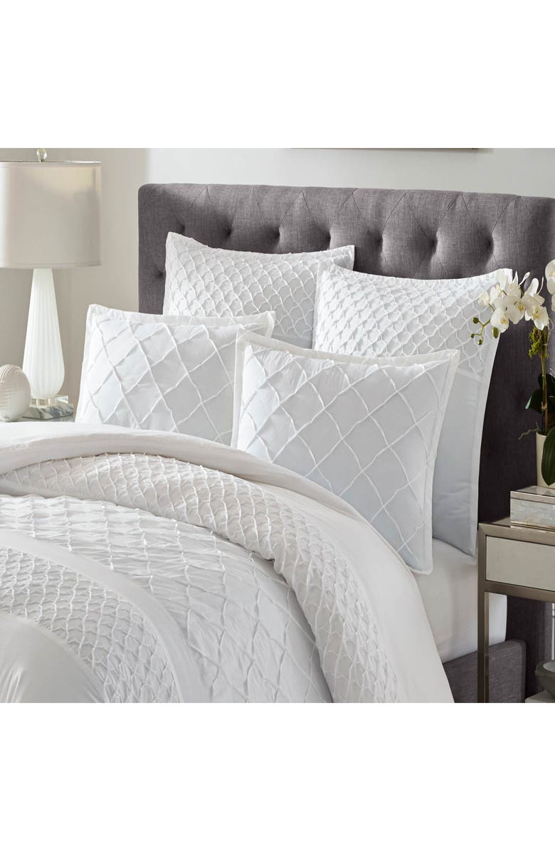 STONE COTTAGE Mosaic 180 Thread Count Duvet & Sham Set, Alternate, color, White