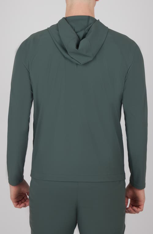 90 Degree By Reflex Waffle Warp Zip Hoodie In Urban Chic