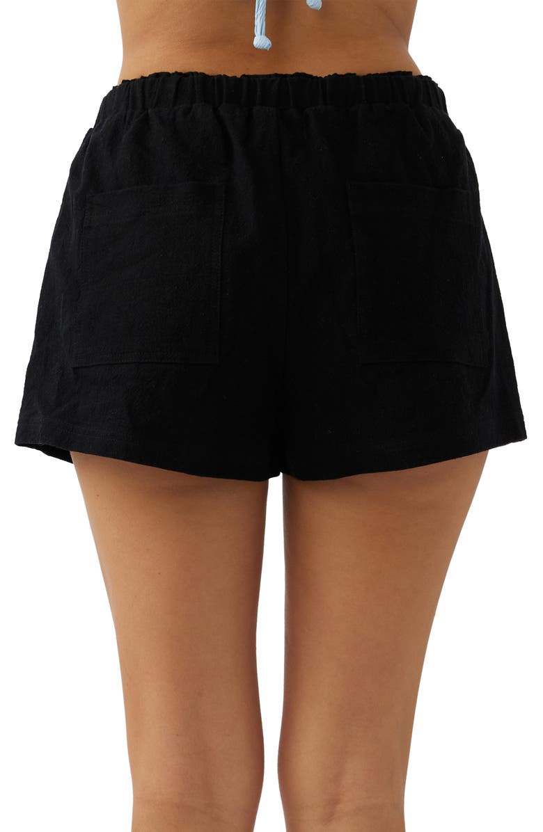 O'Neill Carlene Paperbag Waist Linen & Cotton Shorts, Alternate, color, 