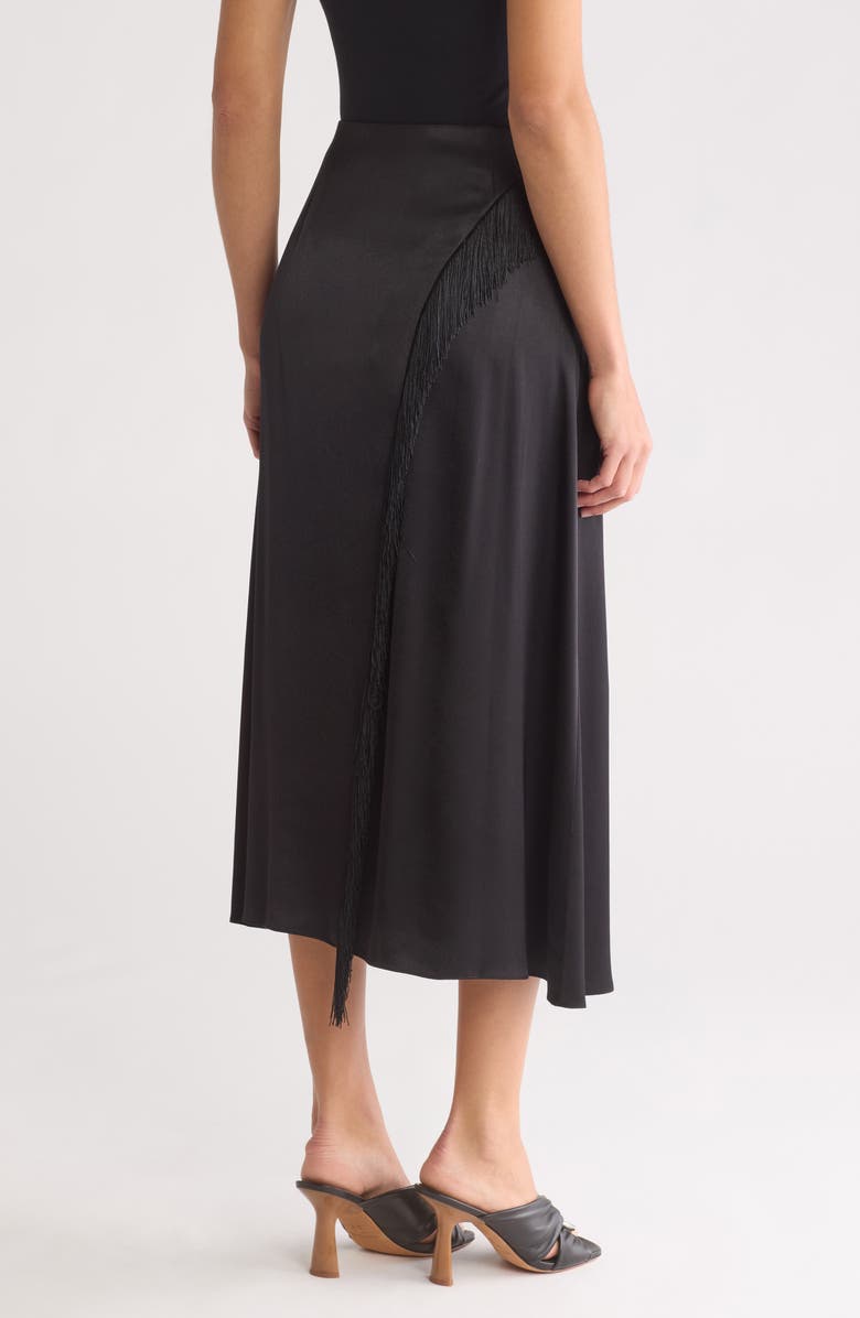 Vince Fringe A-Line Skirt, Alternate, color, Black