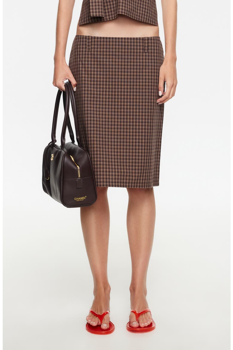 Play On Midi Skirt, Main, color, CHOCOLATE