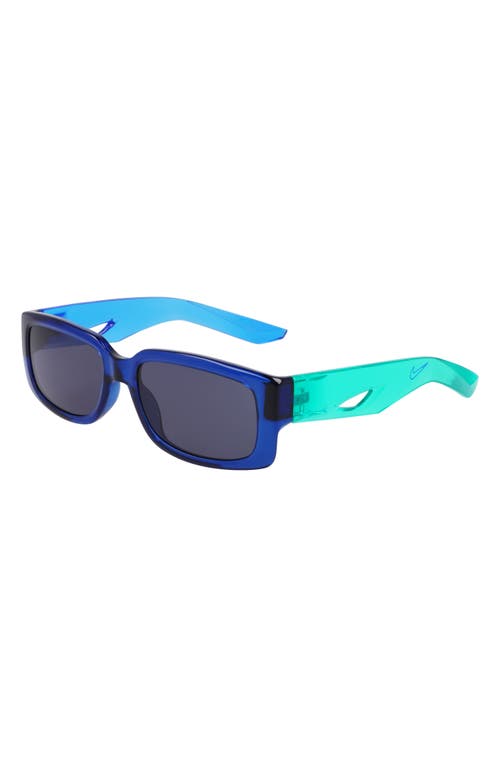 Nike Variant I 56mm Rectangle Sunglasses In Blue