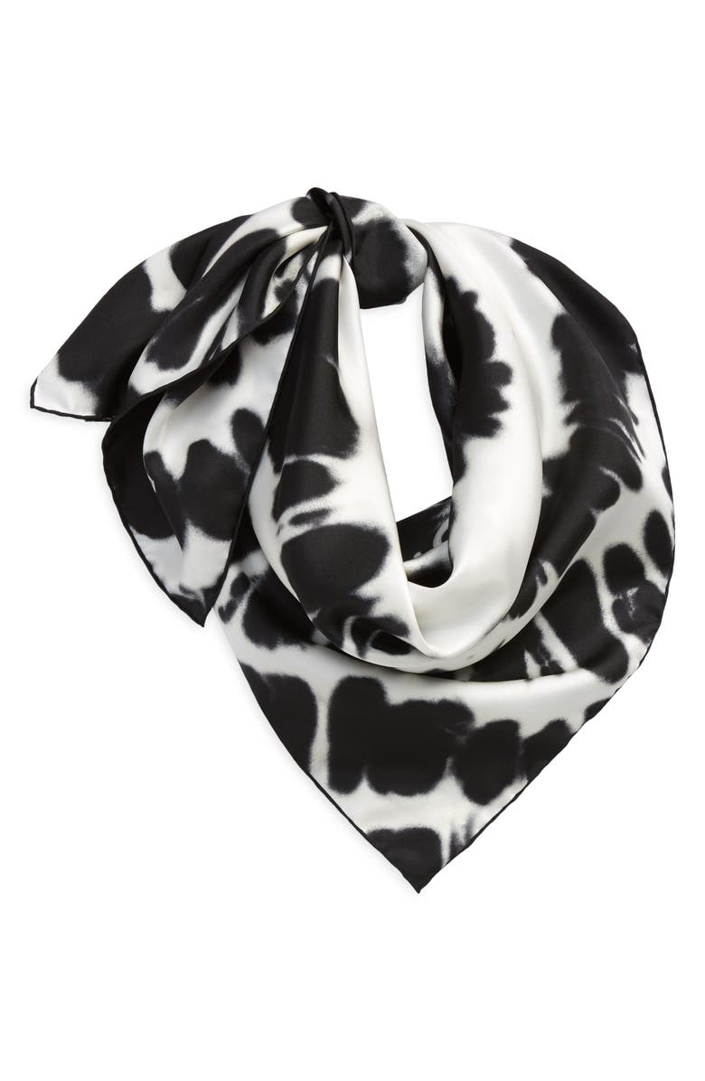 Givenchy Heart Logo Tie Dye Silk Scarf, Main, color, 
