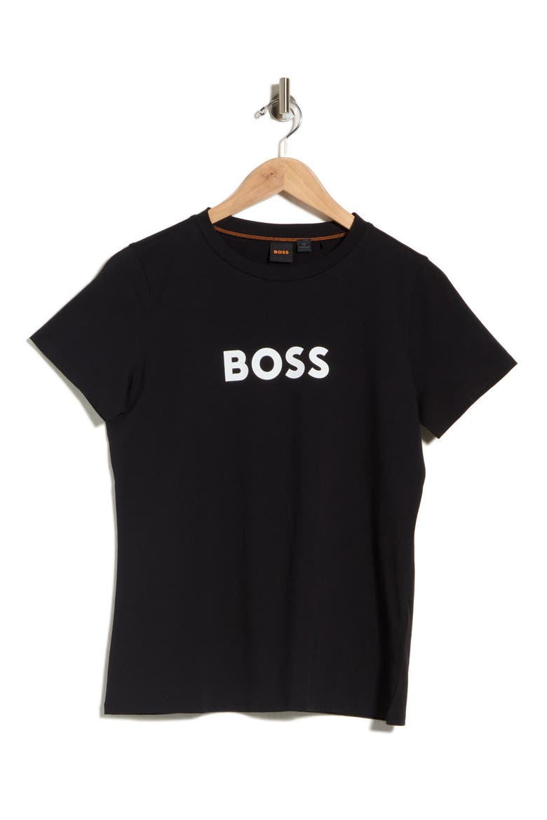 Logoed Jersey T-Shirt, Main, color, BLACK