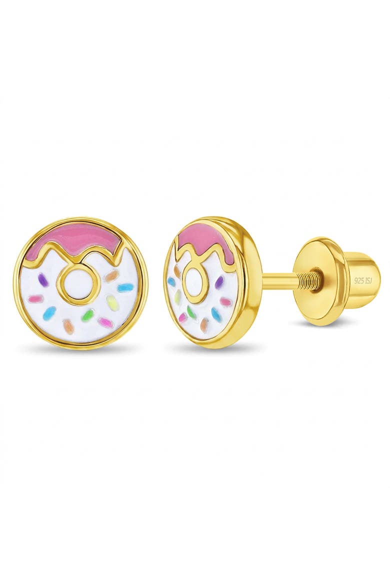 Sprinkles Donut Plated Earrings, Main, color, Pink