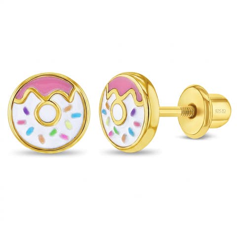 Sprinkles Donut Plated Earrings