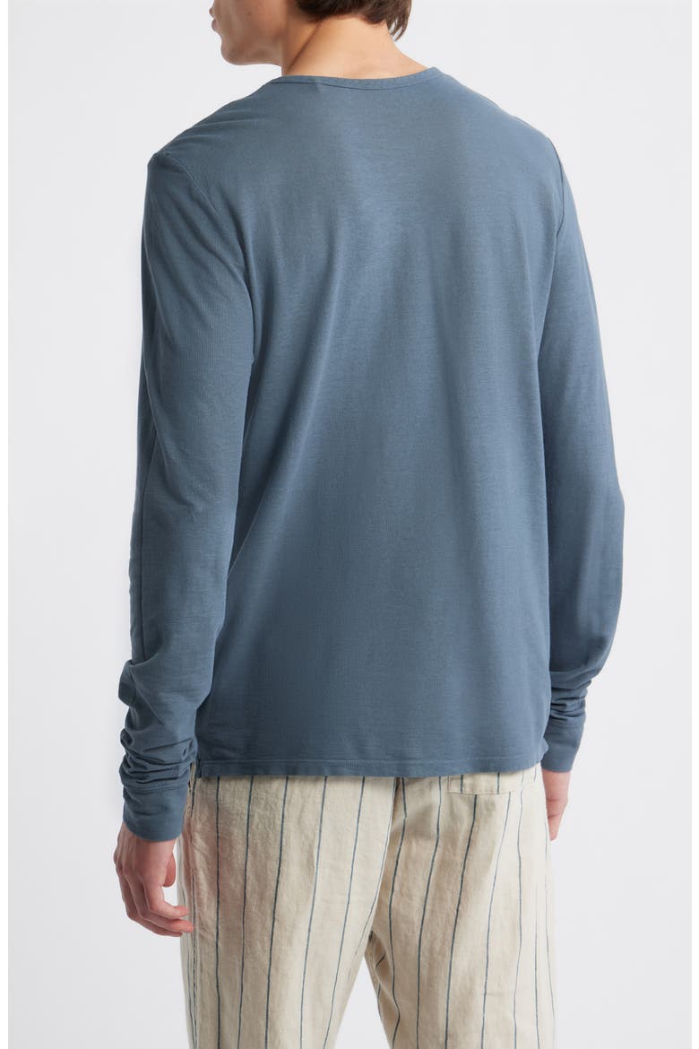 Long Sleeve Organic Cotton Crewneck T-Shirt, Alternate, color, LAKE
