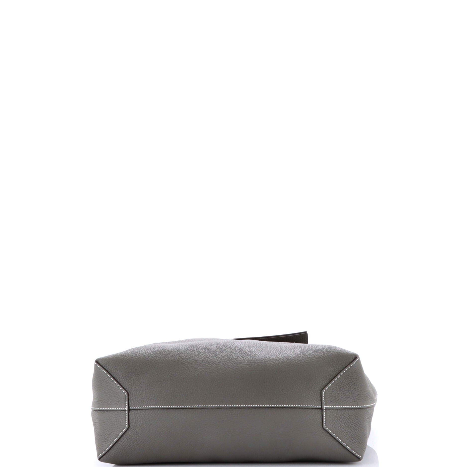 Pre-Owned Hermes Cabasellier Tote Clemence 46, Alternate, color, Gris Meyer