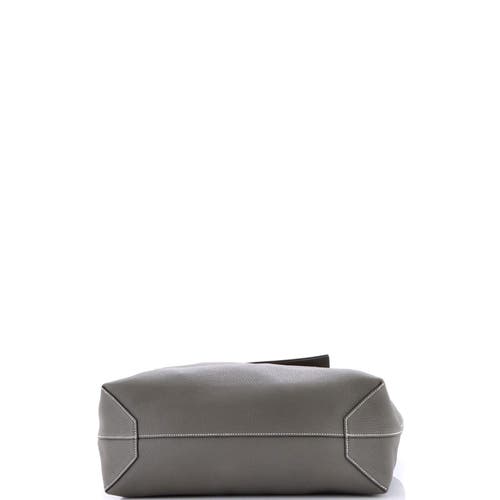 Pre-owned Hermes Hermes Cabasellier Tote Clemence 46 In Gray