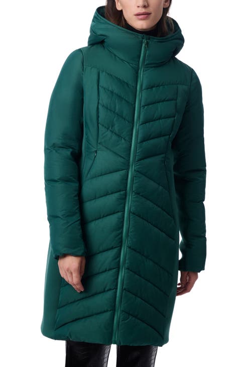 Green puffer jacket ladies online