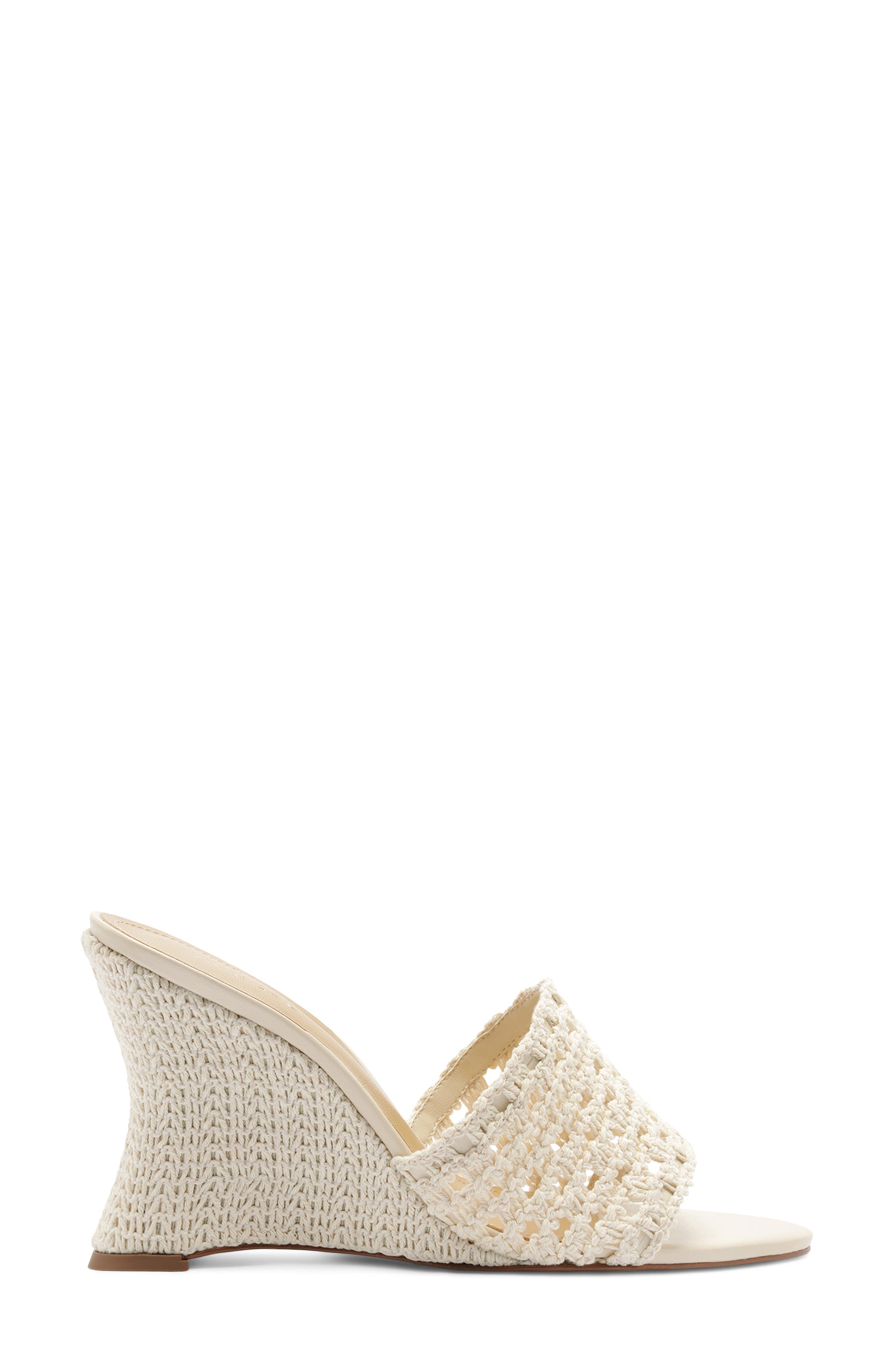 Arezzo Mary Wedge Slide Sandal, Alternate, color, White