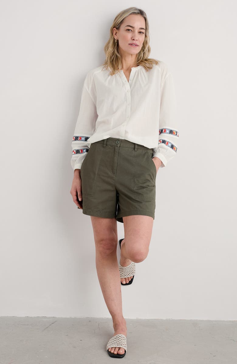 Seasalt Cornwall Attic Studio Organic Cotton Shorts, Alternate, color, Alpine