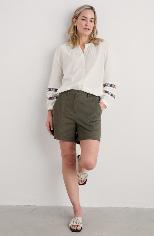 Seasalt Cornwall Attic Studio Organic Cotton Shorts In Alpine