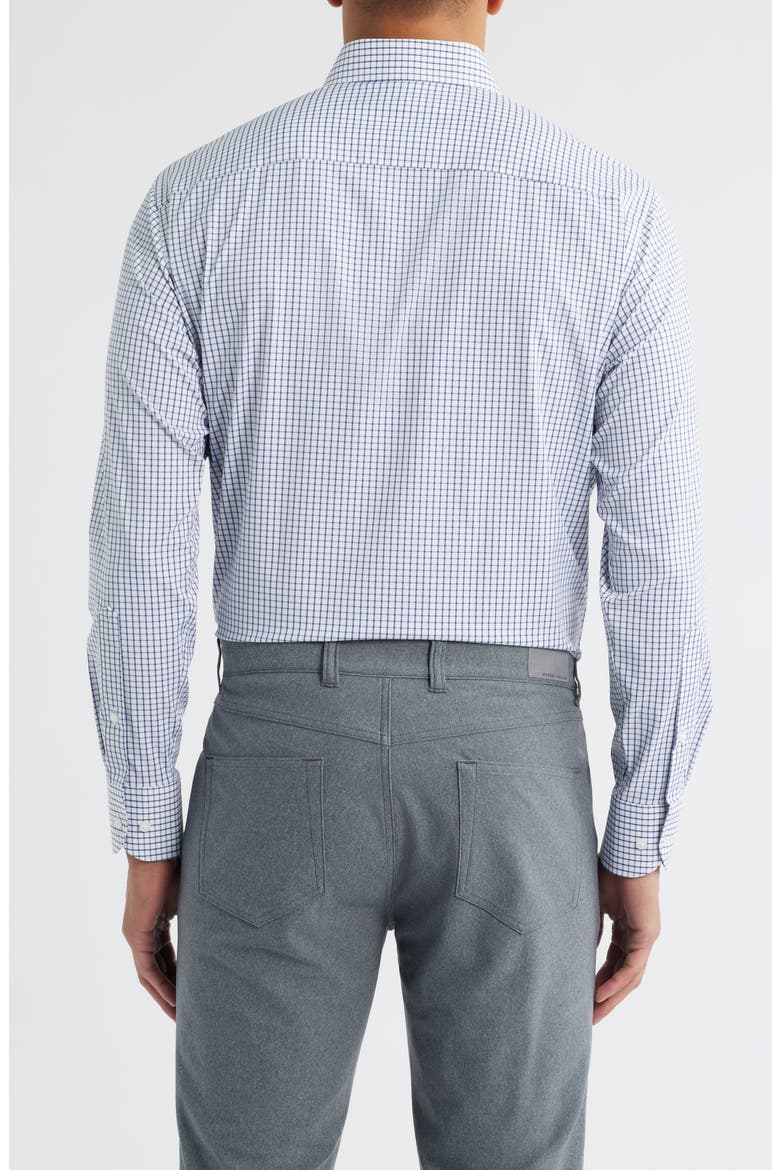 Hanford Check Performance Twill Button-Down Shirt, Alternate, color, CLASSIC NAVY