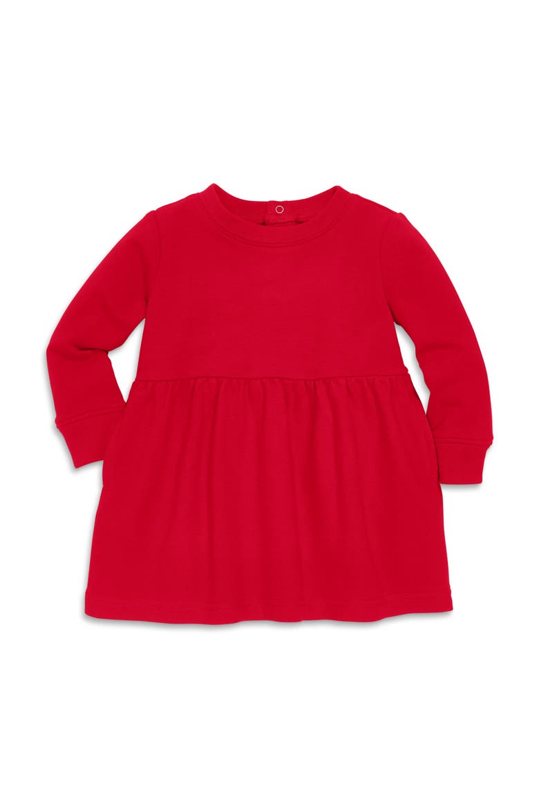 Baby Cozy Pocket Dress, Main, color, Cherry