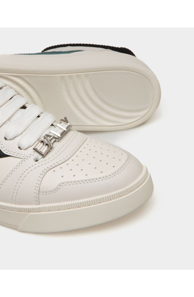 Bally Plain Calf Leather Raise Sneaker, Alternate, color, White