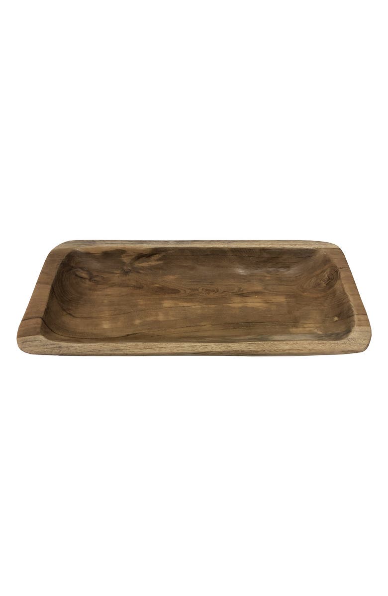 R16 HOME Teak Wood Tray, Main, color,