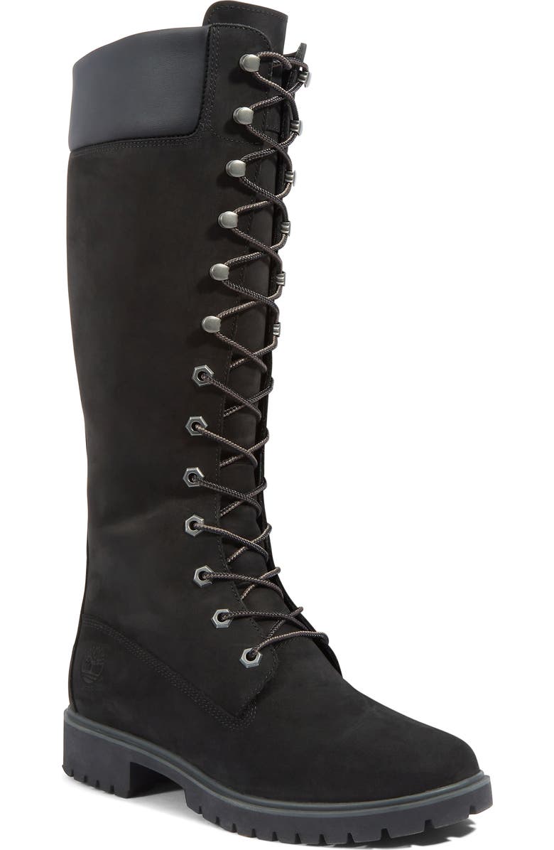 Timberland Premium 14-Inch Lace-Up Waterproof Boot, Main, color, Black