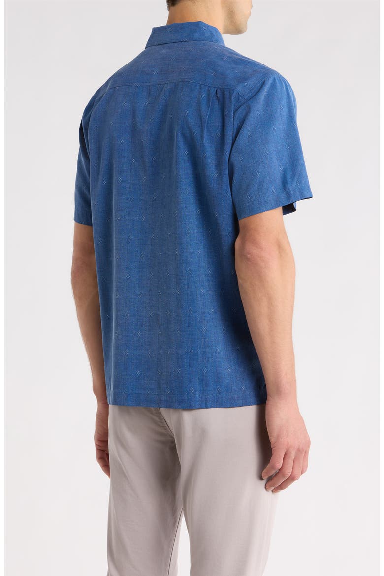 Kona Luxe Silk Button-Up Shirt, Alternate, color, DOCKSIDE BLUE