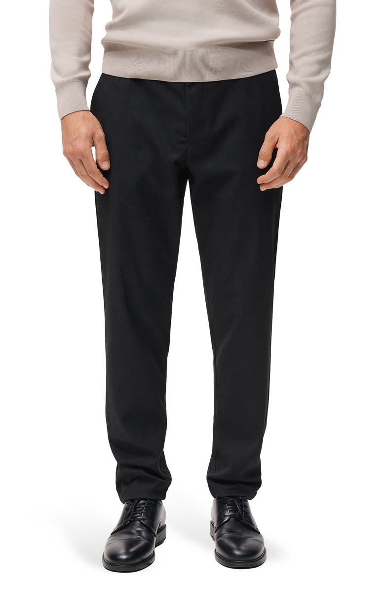 MANGO Slim Fit Thermolite<sup>®</sup> Pants, Main, color, Navy