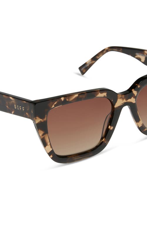 Diff Amara 54mm Polarized Square Sunglasses In Brown