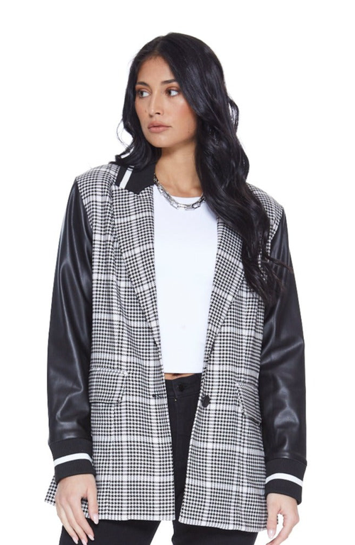 Blue Revival Varsity Blazer In Gray