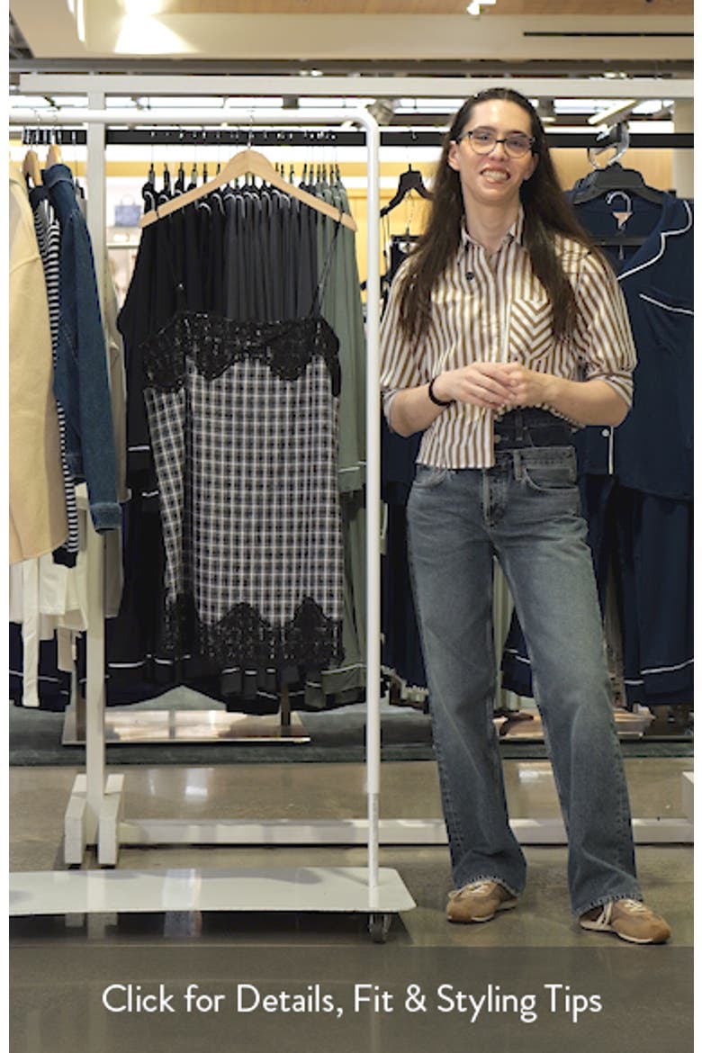 Aitana Lace Trim Plaid Slipdress video
