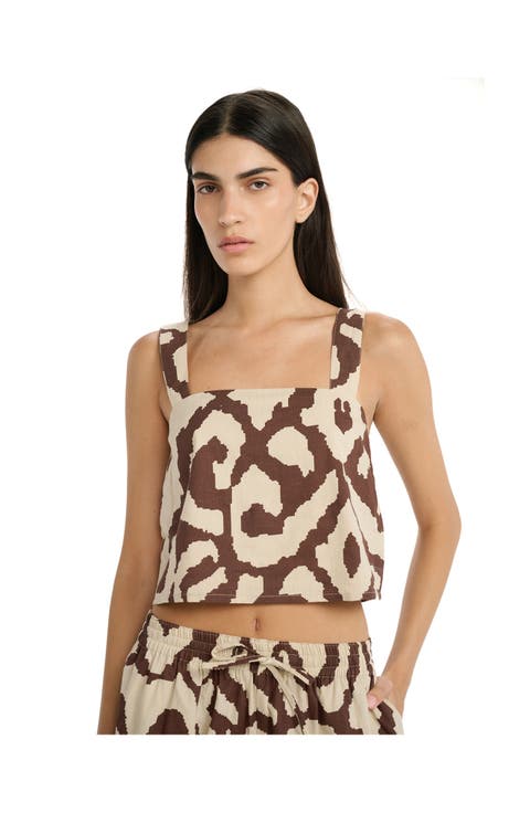 Resort Geo Drift Square Neck Crop Top Cover-Up
