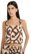 Beach Life by Gottex Resort Geo Drift Square Neck Crop Top Cover-Up