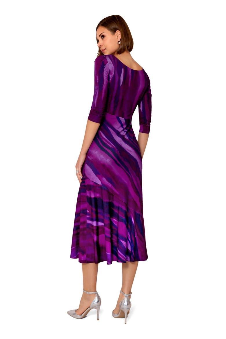 Asymmetric Bias Cut Midi Dress, Alternate, color, Vivid Plum