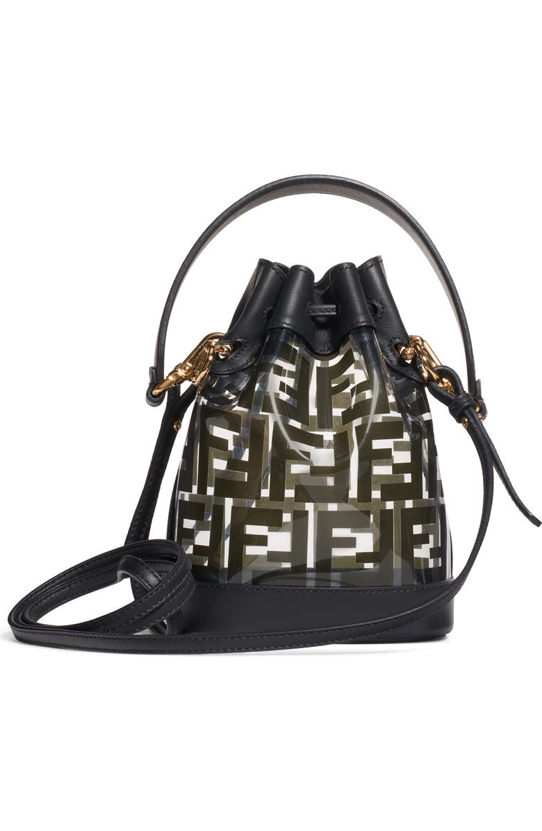 Fendi Mini Mon Tresor Transparent Bucket Bag, Alternate, color,