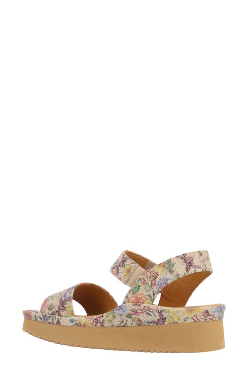 L'amour Des Pieds Abrilla Slingback Platform Sandal In Beige/pastel