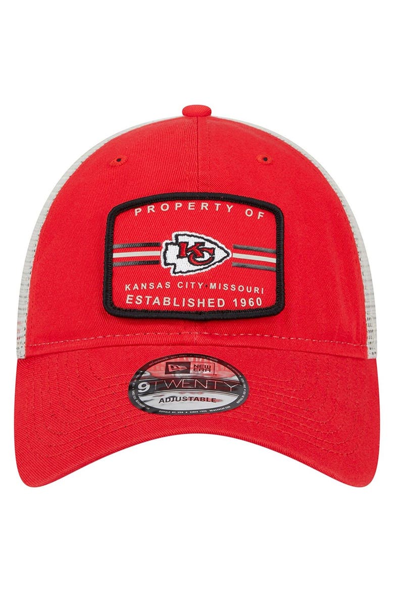 Men's New Era  Red Kansas City Chiefs Property Trucker 9TWENTY Adjustable Hat, Alternate, color, Red