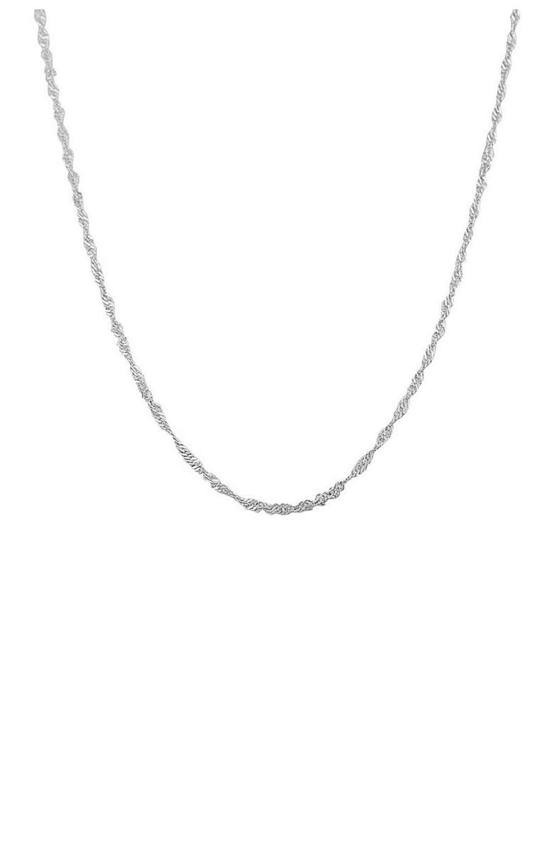 BEST SILVER Sterling Silver Singapore Chain 16", Main, color, 