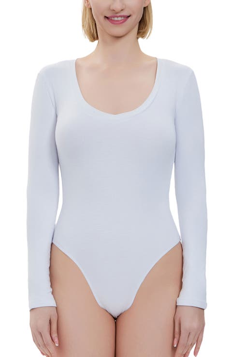 V-Neck Long Sleeve Bodysuit