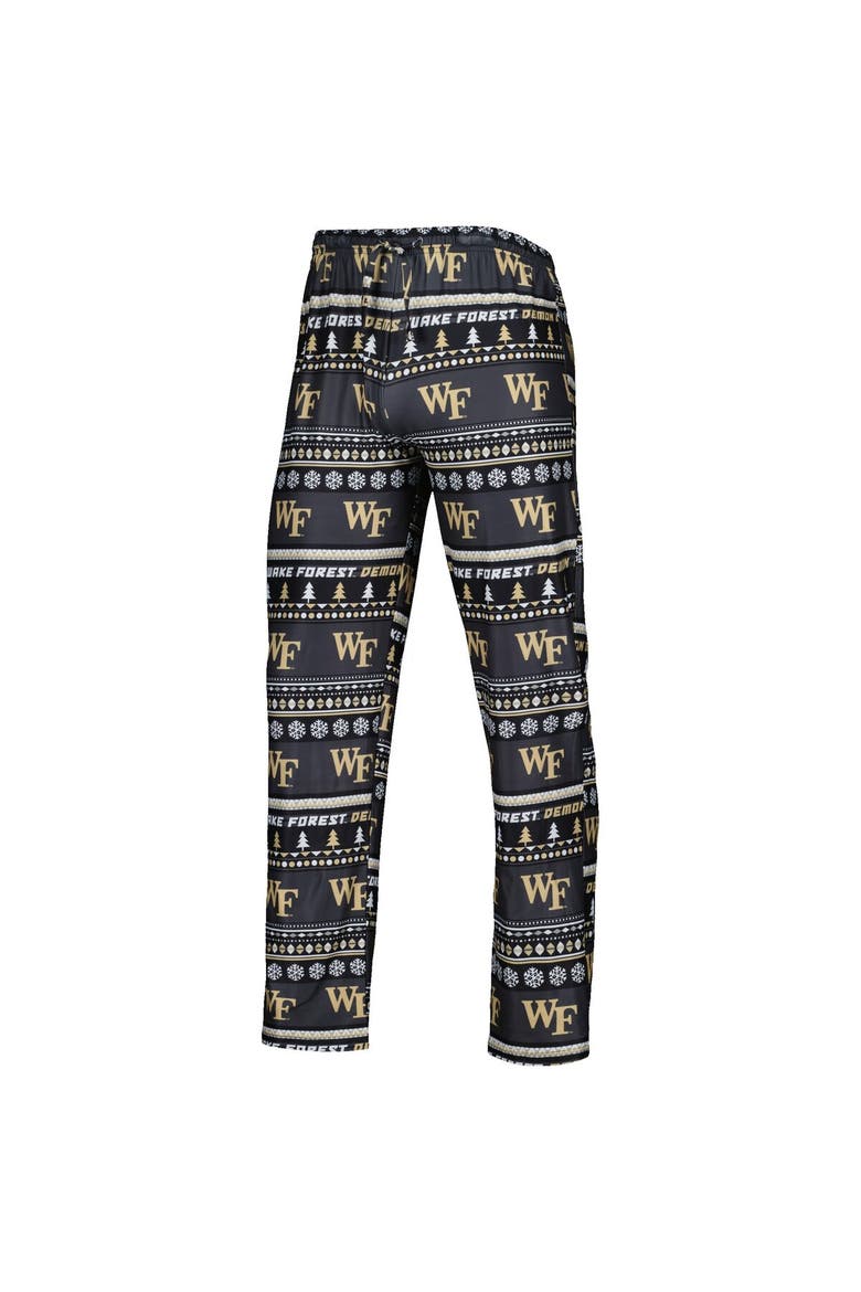 Men's Concepts Sport Black Wake Forest Demon Deacons Swivel Long Sleeve T-Shirt & Pants Sleep Set, Alternate, color, Black