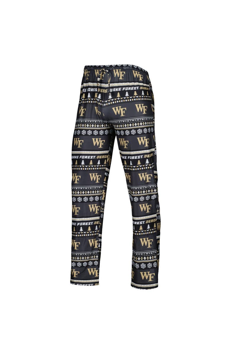 CONCEPTS SPORT Men's Concepts Sport Black Wake Forest Demon Deacons Swivel Long Sleeve T-Shirt & Pants Sleep Set, Alternate, color, Black