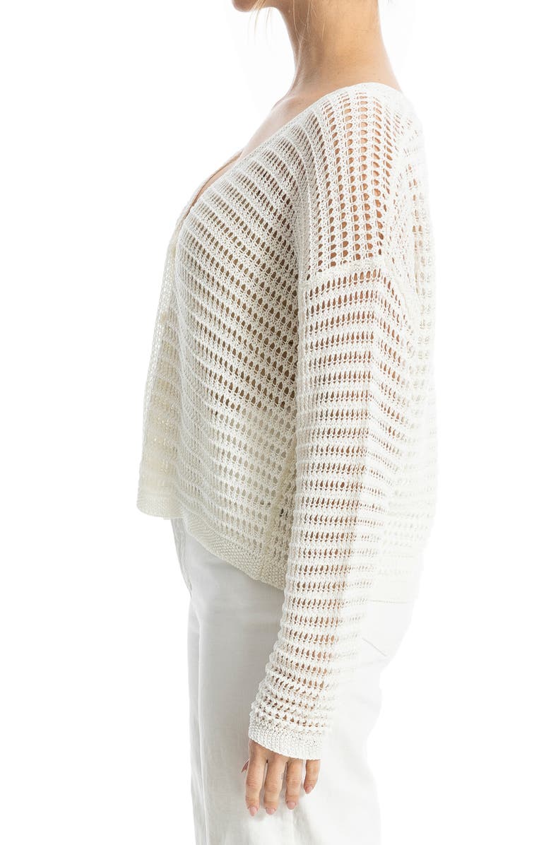 MAX STUDIO Crochet Cardigan, Alternate, color, Ivory