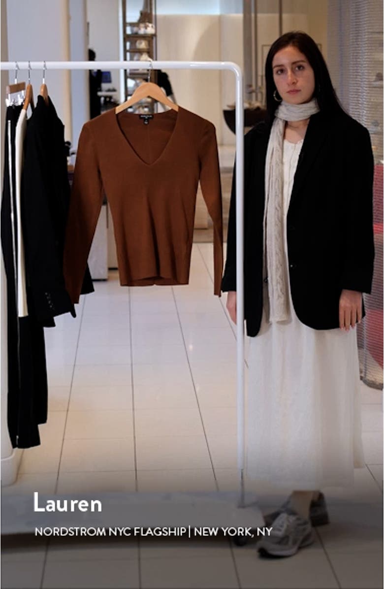 Maeve Silk Blend V-Neck Sweater, sales video thumbnail