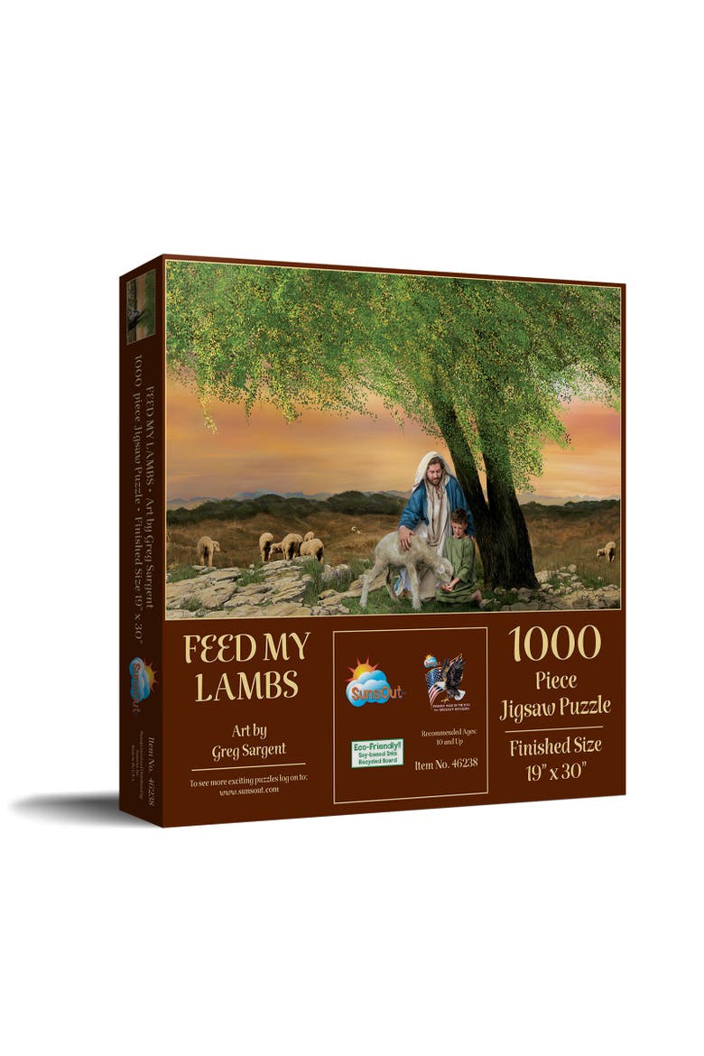 Feed My Lambs 1000 piece Jigsaw Puzzle for Adults, Main, color, Multicolor
