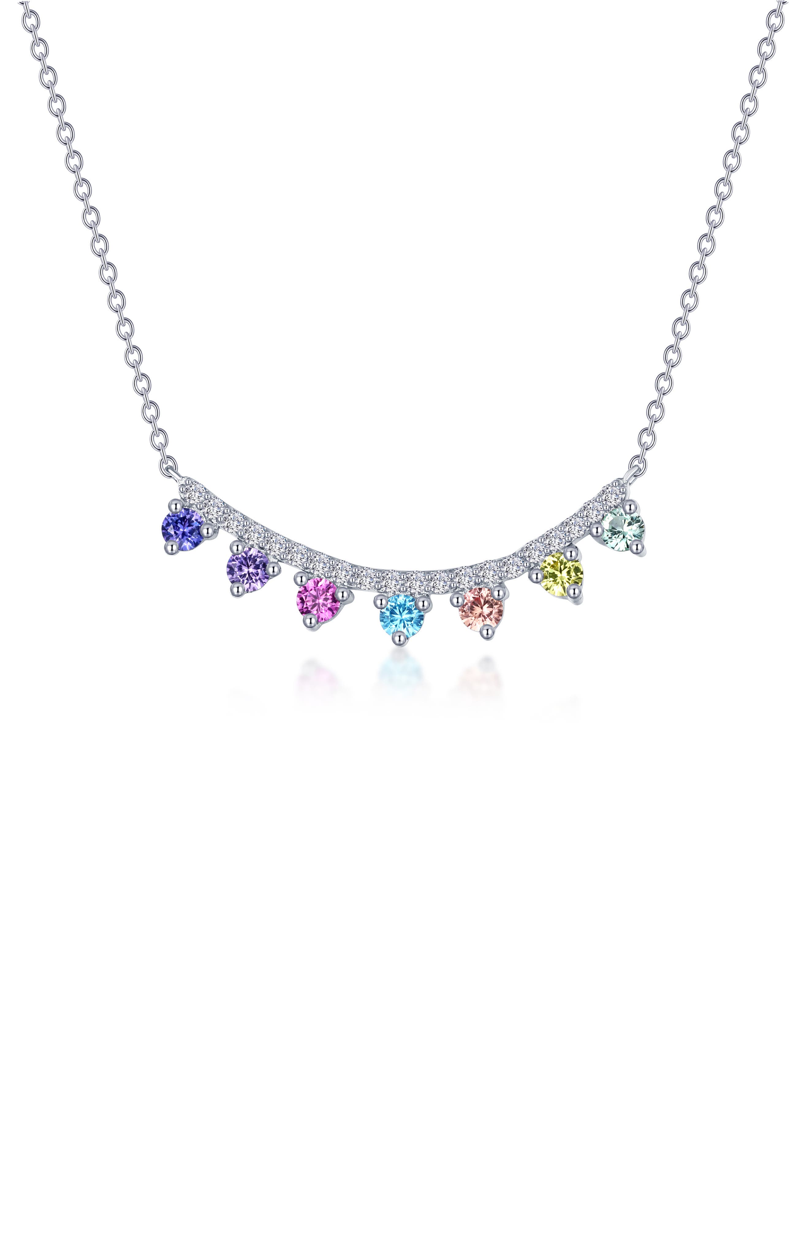 Lafonn Multicolor Lab-Grown Sapphire & Simulated Diamond Pendant Necklace