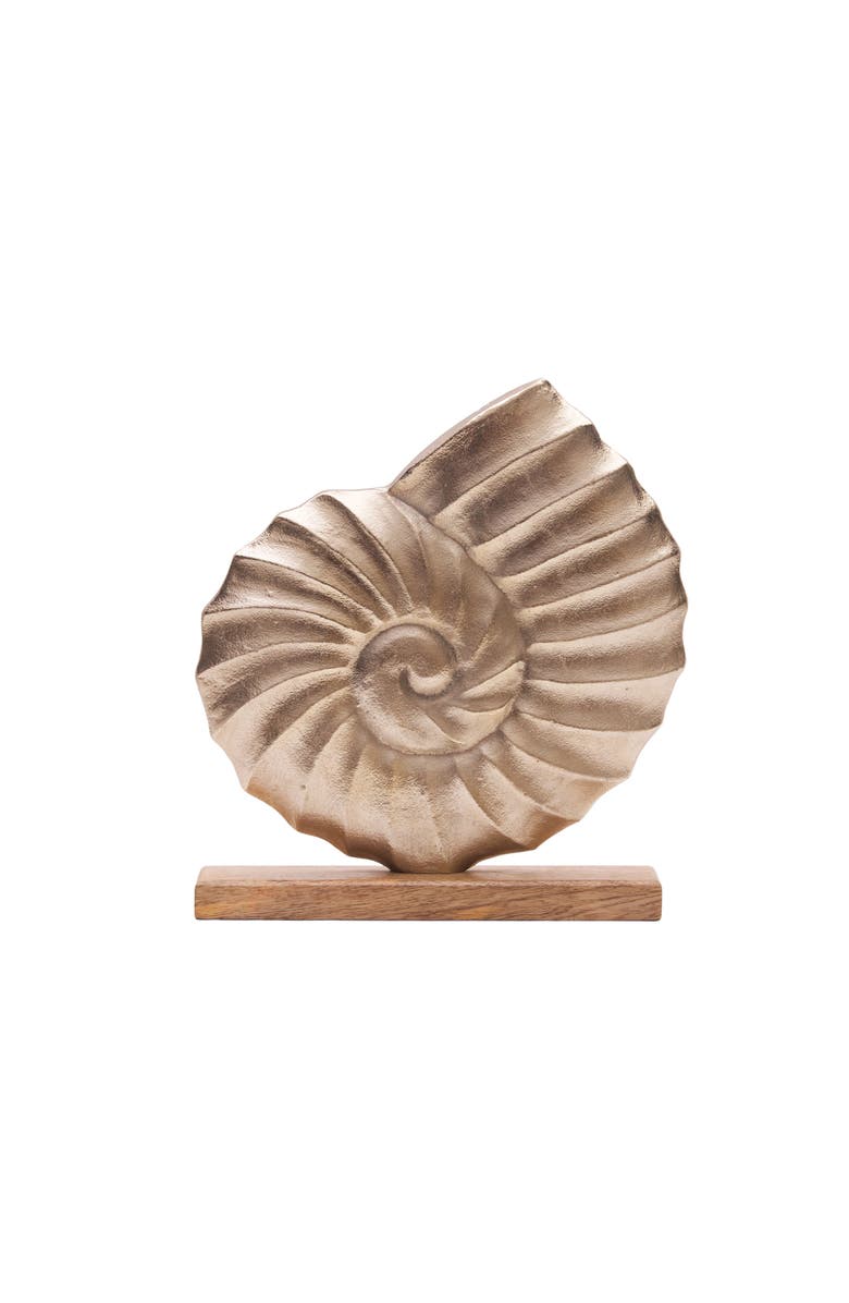 Gallerie II Metal Solid Scallop Shell Decorative Figurine, Alternate, color, Gold