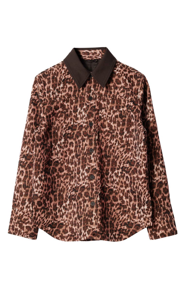 & Other Stories Leopard Print Oversize Jacket, Alternate, color, Orange Medium Dusty