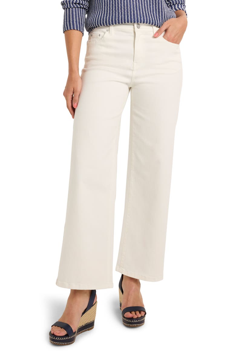 Forward Seam Wide Leg Ankle Jeans, Main, color, PAPER WHITE