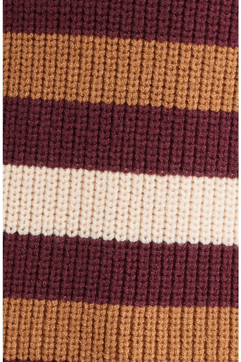 Stripe Colorblock Sweater, Alternate, color, MERLOT